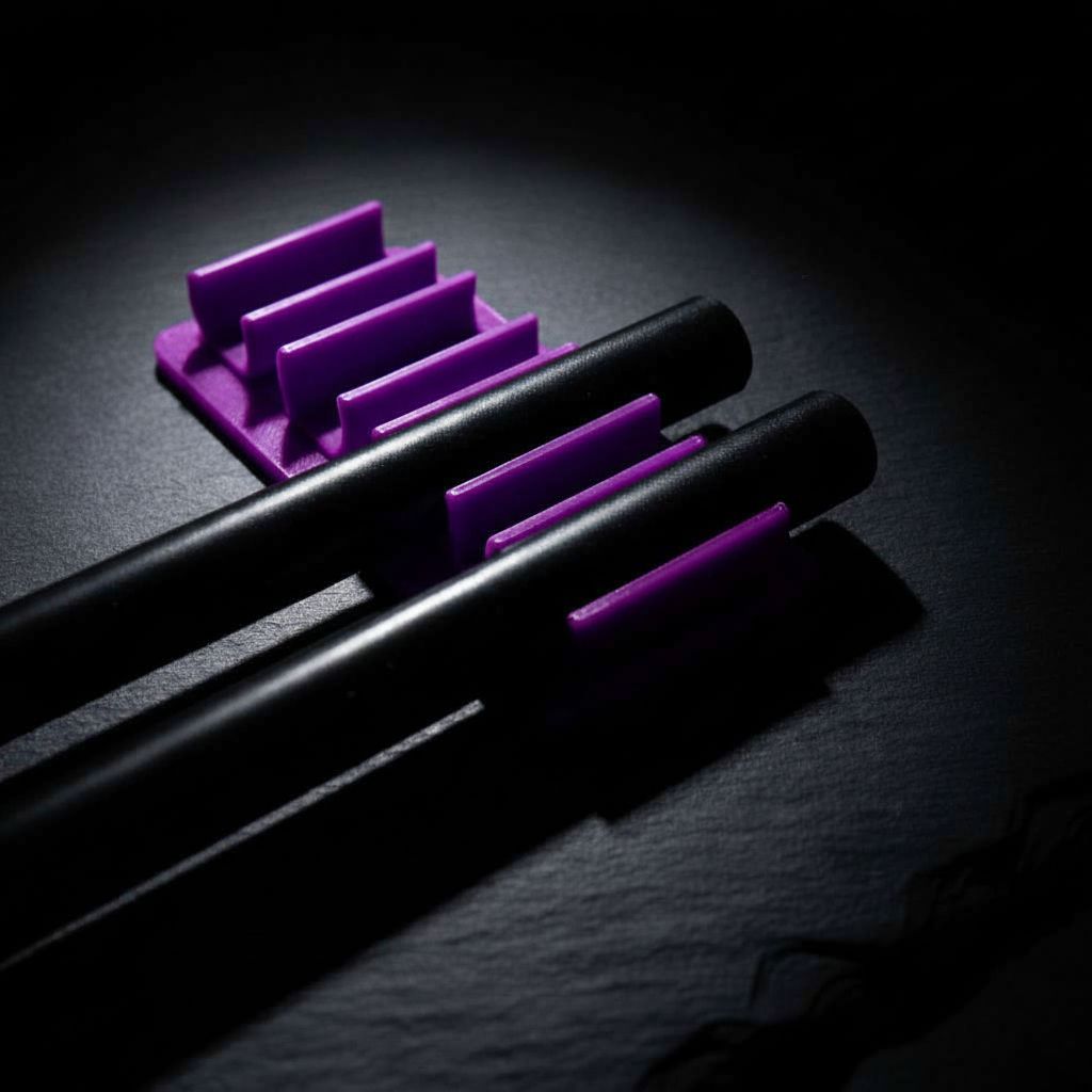 15mm Rod Clips - Purple, Dark Moody
