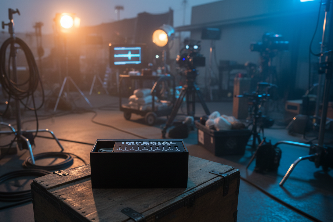 Busier lighter film set background