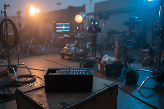 Busier lighter film set background