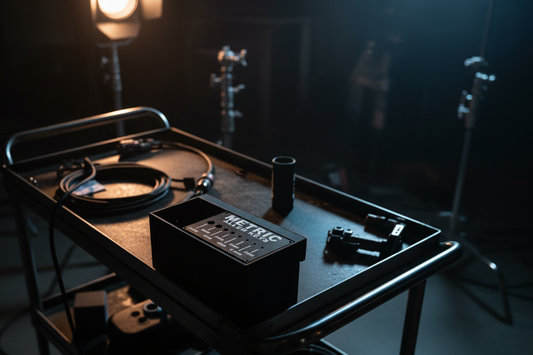 Dark moody Hollywood film set pack shot