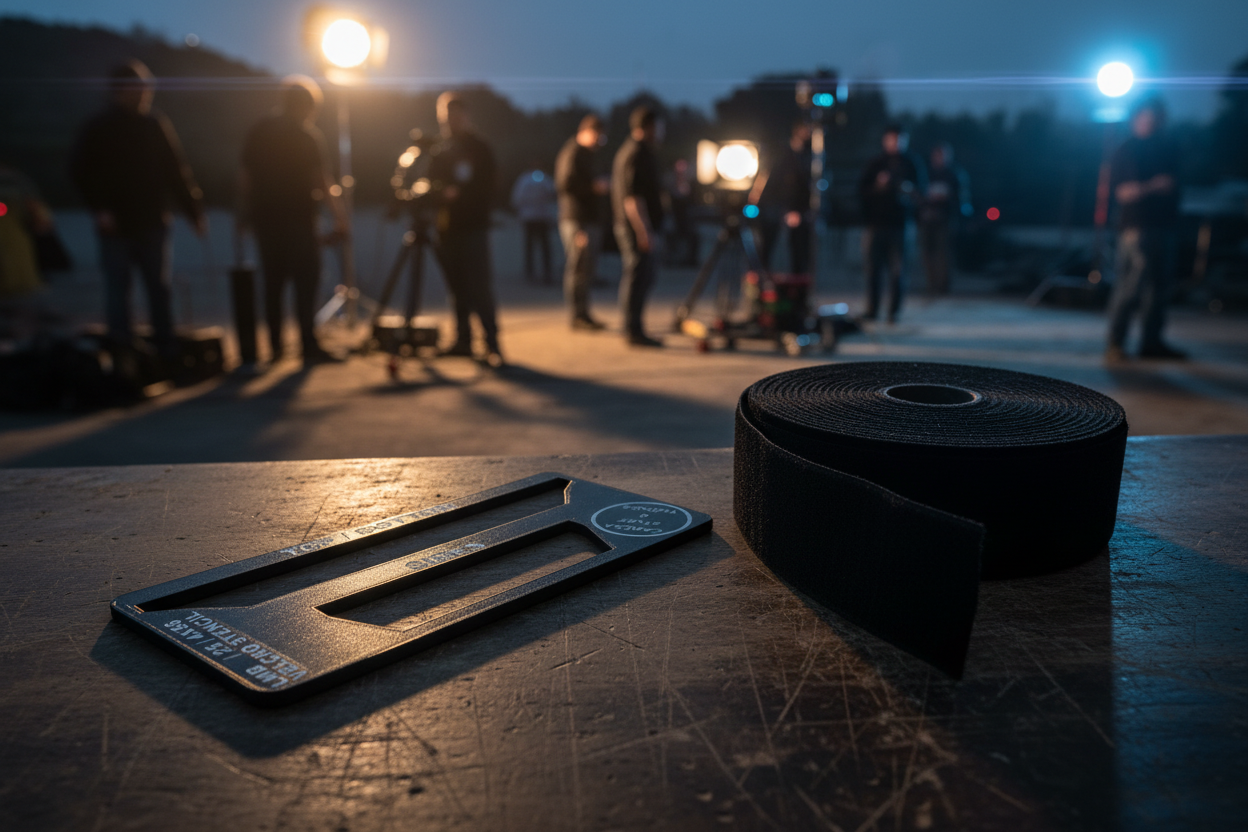 Product with velcro roll on table